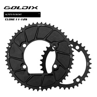 จานหน้า GOLDIX 110BCD 2X Aero สำหรับ SHIMANO 12/11 สปีด - ใช้ได้กับชุดข้อเหวี่ยง Dura-Ace R9200 Ulte