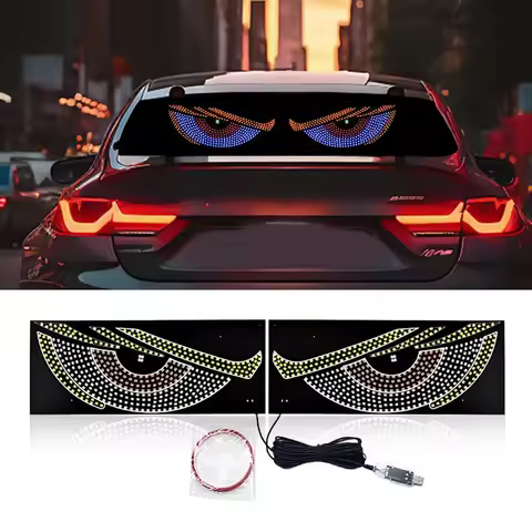 11 Modes Cool Led Windshield Display Animation Flashing Demon Eyes for Front and Rear Windshield Dyn