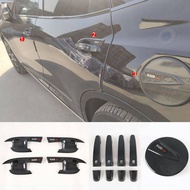 [Car Decoration] 2020-2021 Style Trailer Car Door Handle Door Bowl Fuel Tank Cap Body Carbon Fiber Pattern Decorative Handle Sequin Protection
