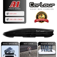 CARLOUR (A1) Roof Box 420L Slim Design Roofbox Roof Luggage Carrier 420 Litre Top Cargo Box Storage Box Car Accessories