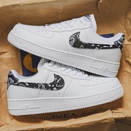AJAF1 Air Force One Case Discovery Scene Men's Black Samurai Men's Shoes Low-Top Pure White Sneakers