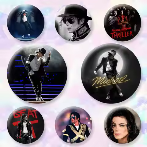 Singer m-Michael j-Jackson Brooches Cartoon Badge Pins Backpack Hat Accessories Friend Gift