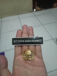 nametag+ pin korpri magnet / paket pin nama gratis pin korpri magnet / pin nama korpri