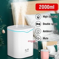 Humidifier Diffuser Double Spray 2000Ml Essential Oil Aromatherapy