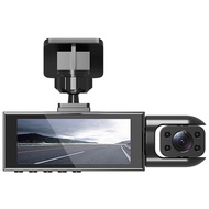 3 Camera Car Dashcam with 4K Front Lens High Resolution Collision Warning System