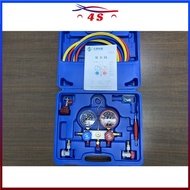 Manifold Meter Gauge, R134a/ R22/ R410/ R404, High Performance.