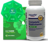 Equate Adults 50+ Complete Multivitamin/Multimineral Supplement Tablets, 450 Ct Bundle with Exclusiv