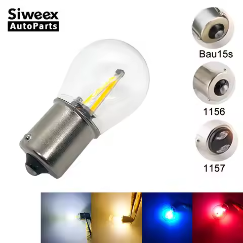 1X1156 BA15S 1157 BAY15D BAU15S CAR LED 2 COB Filament Light Turn Signal Bulbs Tail Parking Reverse 