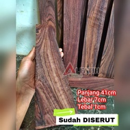 Sonokeling galih wood with motif, size 41x7x1 fiber