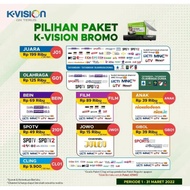 Paket Kvision Bromo Gol Kartenz Optus Gardiner LG Sat K-Vision Dekoder