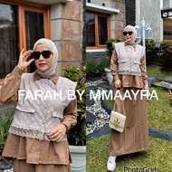 Mmaayra - FARAH BY MMAAYRA - Baju Muslim setelan wanita 3 in 1 oneset wanita terbaru