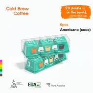 "40 People in the World"instant coffee, F5 cold brew coffee Americano Coconut 6pcs