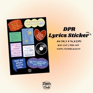 DPR Lyrics Sticker Sheet vol.1 - DPR IAN / DPR LIVE - Album Sticker