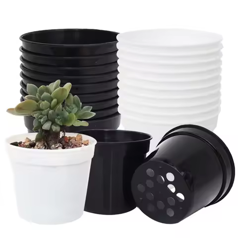 10pcs 7x7cm Mini Circular Succulent Plant Seedling Pot Indoor Tabletop Mini Flower Pot Round Plant C