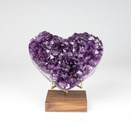 ESP 烏拉圭紫晶愛心 250635