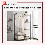 NIKKI Hanging Wardrobe Clothes Cabinet Clothes Storage Rack Kabinet Baju Besi Rak Baju Almari Baju B