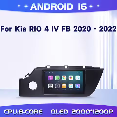 9" Car Radio For Kia RIO 4 IV FB 2020-2022 Android 16 4G WIFI Wireless BT Carplay Multimedia Navigat