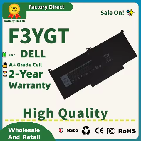 Factory Direct! F3YGT for Dell Battery Latitude 7480 12 13 7000 7280 7290 E7280 E7290 E7380 E7390 70