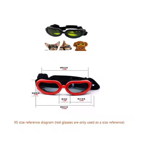 XS/S/M/L Size 190-450mm＆800-1100nm OD4+ CE 1064nm Pet Dog Laser Protective Glasses UV400
