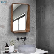 GLOREX(50 x 70cm)Wooden Mirror/Wood Frame/Toilet Cermin Bulat/Round Kayu/Ikea Wood Mirror/Ikea round