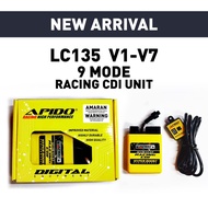 CDI RACING APIDO ADJUSTABLE 9 MAP ORIGINAL LC135 V1-V7 EX5 W125 NO CUT OFF