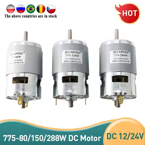 Durable 775 Motor 80w 150w 288w 3000-12000 RPM Motor Brush dc motors 775 200W lawn mower motor with 
