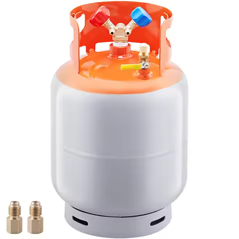 SucceBuy Refrigerant Recovery Tank 50 LBS Capacity 400 psi Portable Cylinder Tank with Y-Valve Liqui