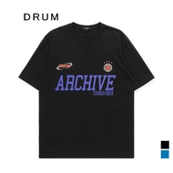 Archive Worldwide Relaxed Fit Tee- Black/Blue