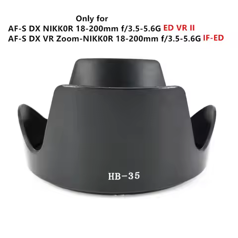 Lens Hood replace HB-35 for Nikon AF-S DX NIKKOR 18-200mm f/3.5-5.6G ED VR II / VR Zoom-NIKKOR 18-20