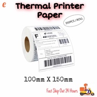 A6 Thermal Printer Sticker Paper 100MM X 150MM 350PCS / ROLL