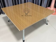 โต๊ะญี่ปุ่น โต๊ะญี่ปุ่นพับได้ ขาเหล็ก โต๊ะพับ 75x75 ลายไม้