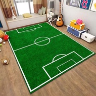 3D Football field rug, sports style rug, extra large rug, soft to the touch, dense pile, creative pa