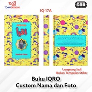 IQ 17A Custom Children's Iqro Book with Name and Photo, Color Contents Black and White/ - Iqra Volum