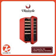 (Pre-Order) VINICOLE Single Zone Compressor Wine Cooler VI42S (Free Standing) Red Colour