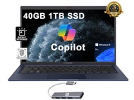 ASUS ExpertBook B1 Business Laptop (14" FHD, Intel 10-core i7-1255U, 40GB RAM, 1TB SSD) for Travelin