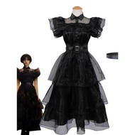 Adams Family Wednesday Child Halloween Costume - Black Gauze