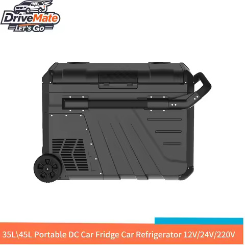 35L/45L Mini Car Fridge Freezer 12V/24V with Optional 220V Adapter – Portable Compressor Refrigerato