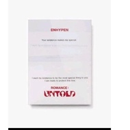 [READY STOCK] ENHYPEN - 2nd Album ROMANCE : UNTOLD Weverse Ver.NO POB