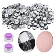 [Jay_Fowler]100 Sets Cover Buttons Kit with Tools Size Buttons to Cover Self Cover Buttons DIY Fabri