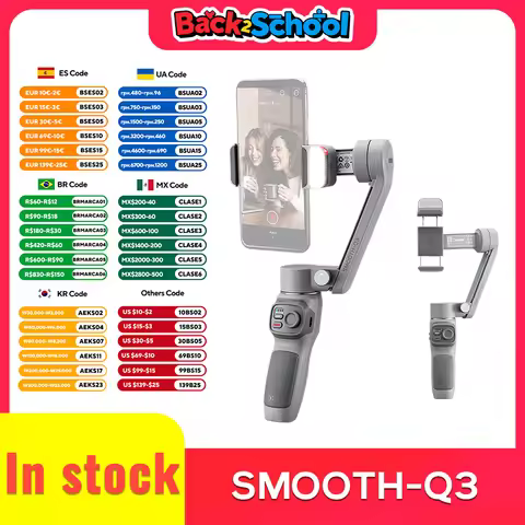 ZHIYUN Official SMOOTH Q3 Portable Phone Gimbal 3-Axis Handheld Stabilizer for iPhone 14 pro max /Hu