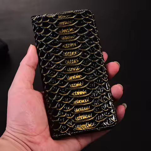Dragon Scale Pattern Phone Case For Asus Rog Phone 9 8 7 6 6D 5 5s Ultimate Pro FE Genuine Leather F