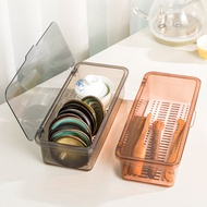 Multifunctional Household Spoon Storage Box with Lid Chopsticks Box Kitchen Restaurant Anti-dust Dra