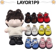 LAYOR1P9 Toy Shoes, 3.8X2.3cm Shiny Doll Shoes, Fashion DIY 10cm Doll Round Toe Strap Finger Shoes C