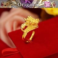 Niyou Jewelry 916 Gold Shop Style Pure Jewelry 916 Gold Plate Dragon Opening Male Ring 916 Gold Jewelry Ring wellso