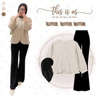 Outfits TrendyWanitas | One Set 3in1 | Coffee Outfit | Blouse + Pants + Hijab - CM336N