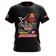 T shirt motorcross baju jersi hitam lengan panjang dan pendek