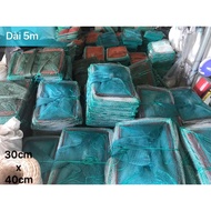 lú 12 cửa ngục lú bát quái lú đặc tôm lú dây 18 vành kẻm (30 x 50cm) Dài ~5m Mắt lưới 15p(07cm) và 2