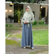 Gamis Maira Two Tone by Aden Hijab Branded Premium Dress Set Khimar