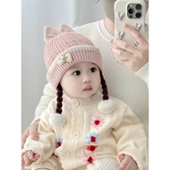 songkok baby tengkolok budak kopiah baby Baby Winter Warm Ear Protection Wool Hat