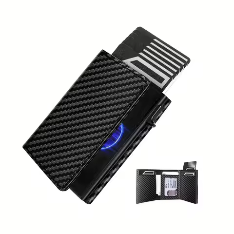 Slim Wallet with Coin Slot Credit Card Wallet Mens for Magnetic Closure RFID Protection Men Wallet